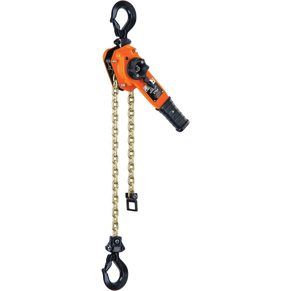 CM - Manual Hoists-Chain, Rope & Strap; Type: Lever ; Lifting Material: Chain ; Capacity (Lb.): 3000 ; Lift Height (Feet): 10 ; Minimum Headroom: 14.1875 ; Lever Force to Operate Hoist: 48.00 - Exact Industrial Supply