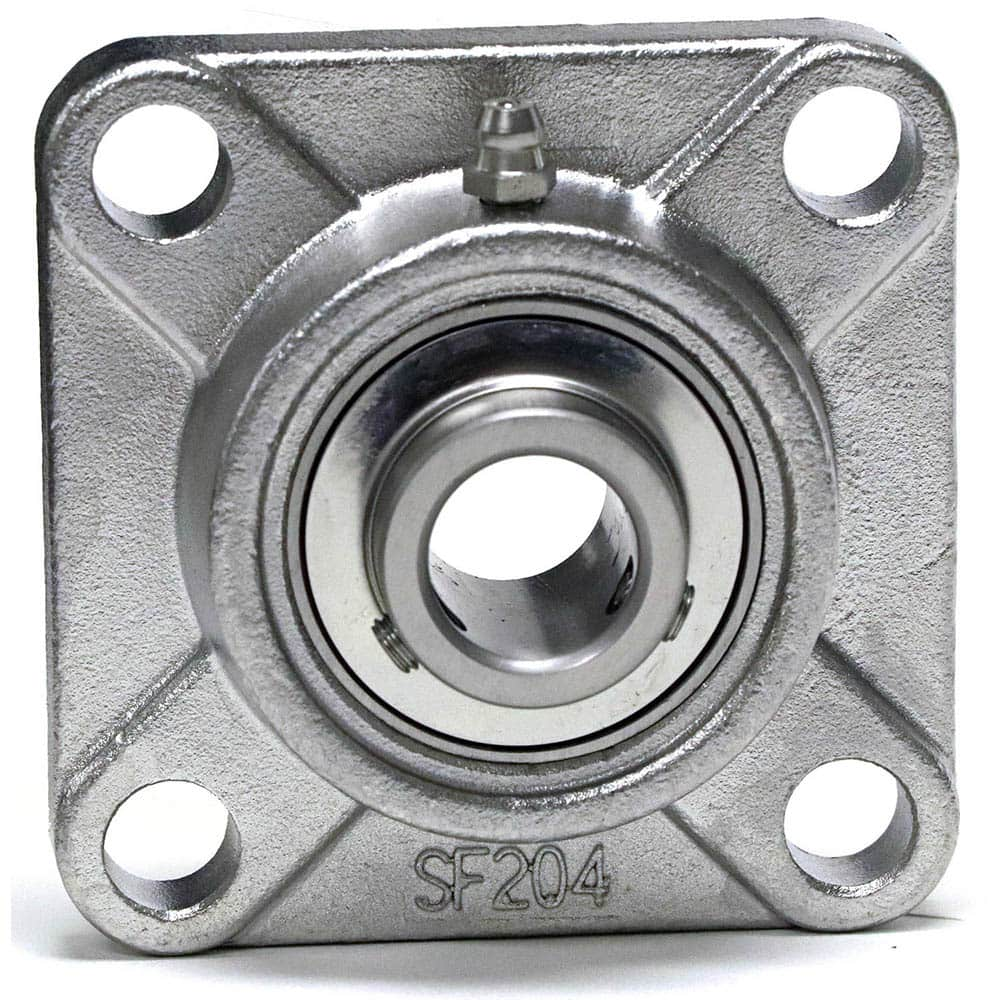 Shuster - SUCSF207-22, 1-3/8" ID, 4-5/8" OAL x 117" OAH x 1-3/4" Wide, 4-Bolt Flange Bearing - Exact Industrial Supply