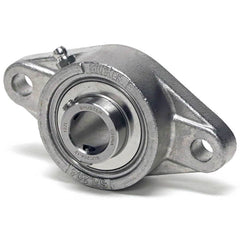 Shuster - SUCSFL208-24, 1-1/2" ID, 100mm OAL x 175mm OAH51.2mm Wide, 2-Bolt Flange Bearing - Exact Industrial Supply