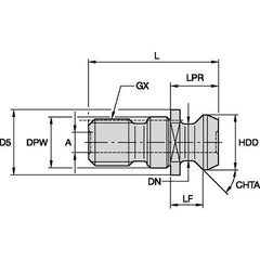 RK40ISBM PULL STUD SK40 ISO7388/2 TYPE B - Makers Industrial Supply