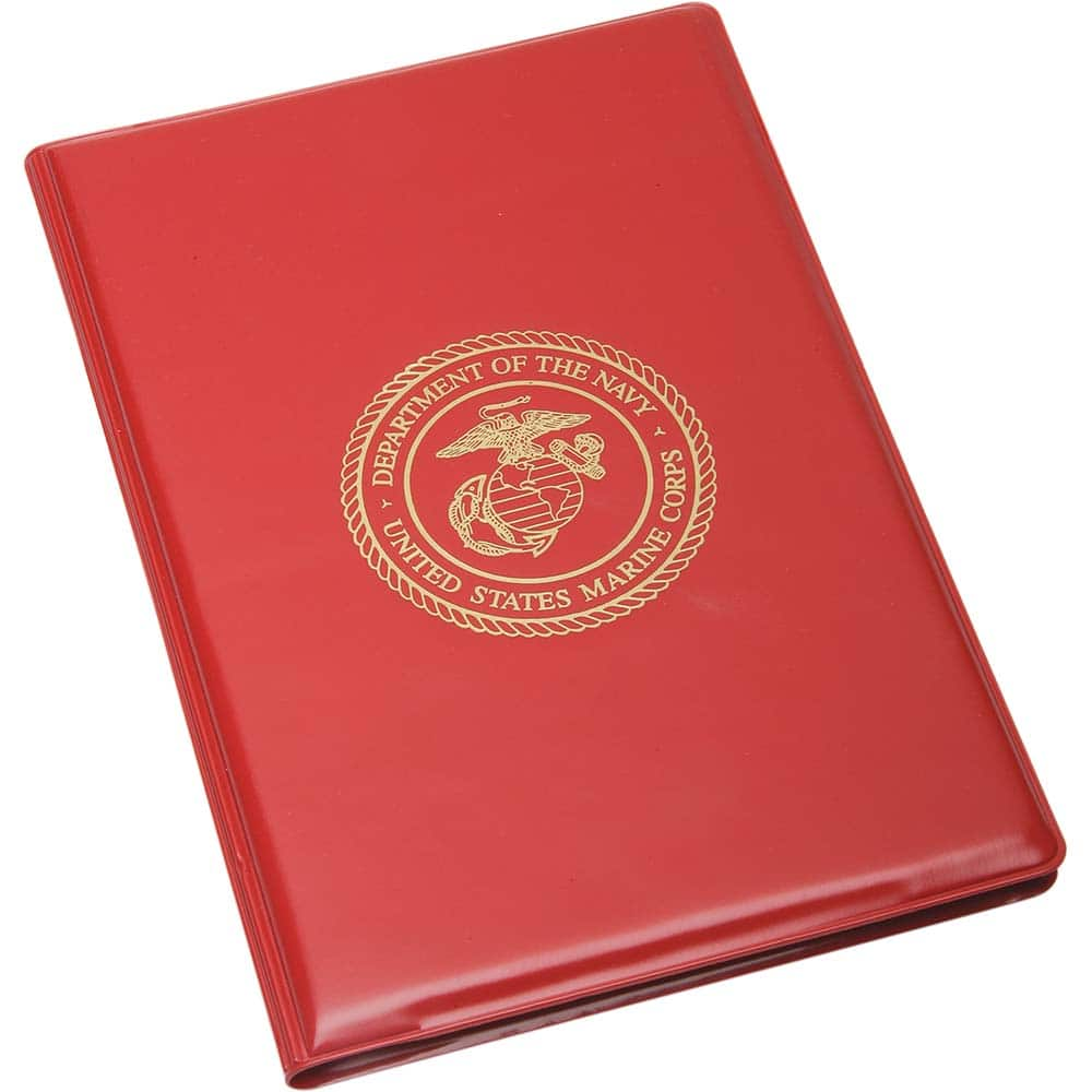 Ability One - Portfolios, Report Covers & Pocket Binders; Three Hole Report Cover Type: Pad Folio ; Width (Inch): 6 ; Length (Inch): 9 ; Color: Red - Exact Industrial Supply