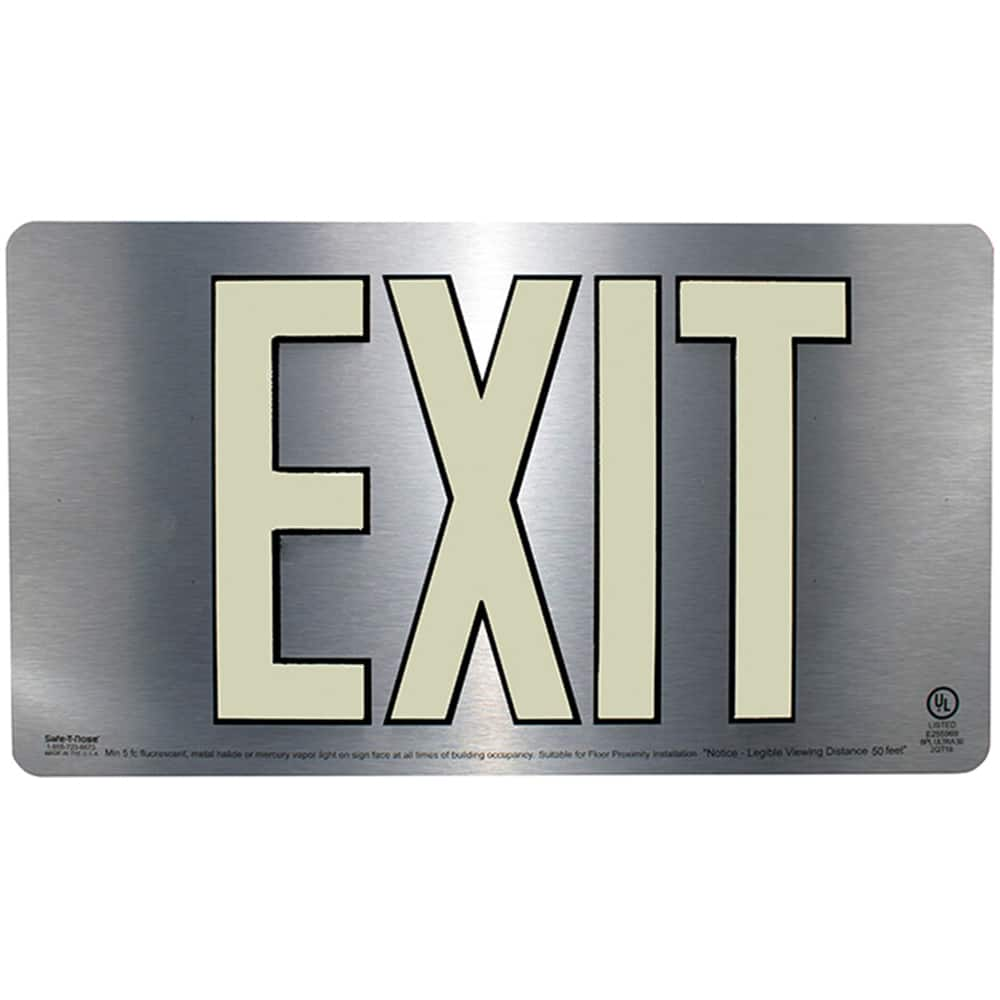 Safe-T-Nose - 9" x 16" Fire & Exit Sign - Exact Industrial Supply