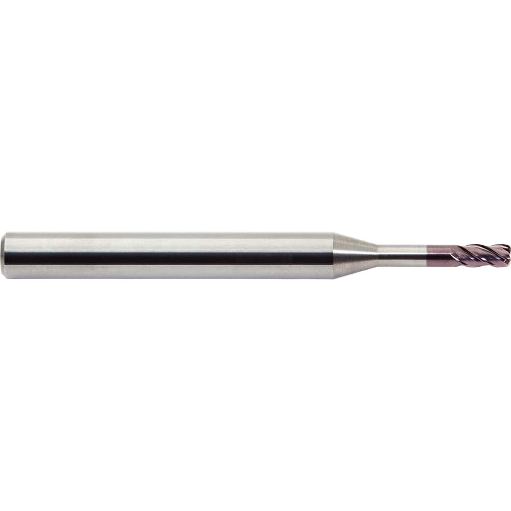 M.A. Ford - Corner Radius & Corner Chamfer End Mills; Mill Diameter (mm): 2.00 ; Mill Diameter (Decimal Inch): 0.0787 ; End Type: Corner Radius ; Corner Radius (mm): 0.500 ; Corner Radius (Inch): .020 ; Number of Flutes: 4 - Exact Industrial Supply