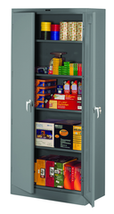 36"W x 18"D x 78"H Storage Cabinet, Knocked-Down, with 4 Adj. Shelves, Levelers, - Makers Industrial Supply