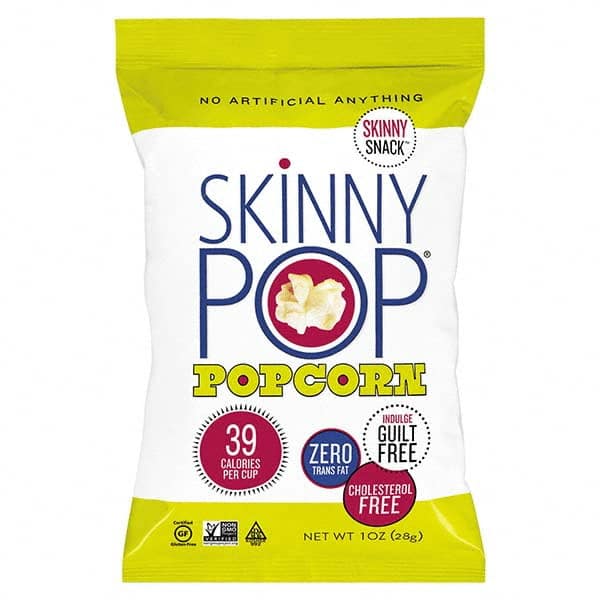 SkinnyPop Popcorn - Snacks, Cookies, Candy & Gum Breakroom Accessory Type: Popcorn Breakroom Accessory Description: Popcorn, Original, 1 oz Bag, 12/Carton - Makers Industrial Supply