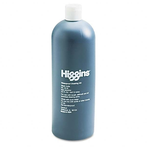 Higgins - Pens & Pencils Type: Bottled Ink Color: Black - Exact Industrial Supply