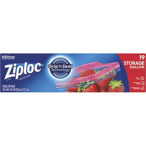 Ziploc - Reclosable Food & Sandwich Bags Volume Capacity: 1 Gal. Width (Inch): 9-3/8 - Makers Industrial Supply