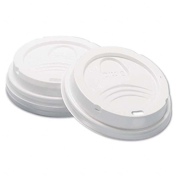 Dixie - Dome Hot Drink Lids, 8 oz Cups, White, 100/Sleeve, 10 Sleeves/Carton - Makers Industrial Supply