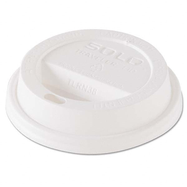 DART - Traveler Dome Hot Cup Lid, Fits 8 oz Cups, White, 100/Pack, 10 Packs/Carton - Makers Industrial Supply