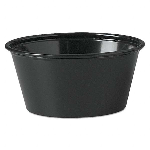 DART - Plastic Souffle Portion Cups, 3 1/4 oz, Black, 250/Bag, 2500/Carton - Makers Industrial Supply