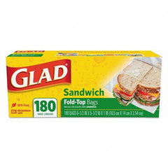 Glad - Reclosable Food & Sandwich Bags Volume Capacity: 1 Gal. Width (Inch): 6-1/2 - Makers Industrial Supply