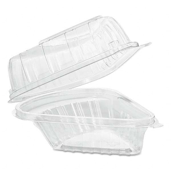 DART - Showtime Clear Hinged Containers, Pie Wedge, 6 2/3 oz, Plastic, 125/PK, 2 PK/CT - Makers Industrial Supply