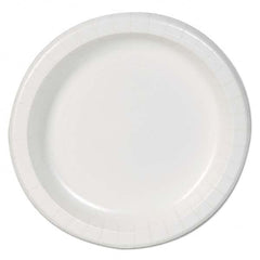 Dixie Basic - Basic Paper Dinnerware, Plates, White, 8.5" Diam, 125/Pack, 4/Carton - Makers Industrial Supply