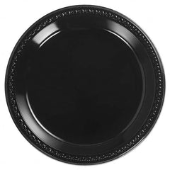 Chinet - Heavyweight Plastic Plates, 10-1/4", Black, Round - Makers Industrial Supply