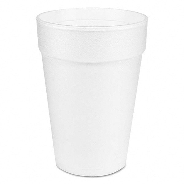 DART - Large Foam Drink Cup, 14 oz, Hot/Cold, White, 25/Bag, 40 Bags/Carton - Makers Industrial Supply