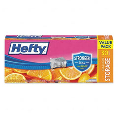 Hefty - Reclosable Food & Sandwich Bags Volume Capacity: 1 Gal. Width (Inch): 2-1/2 - Makers Industrial Supply