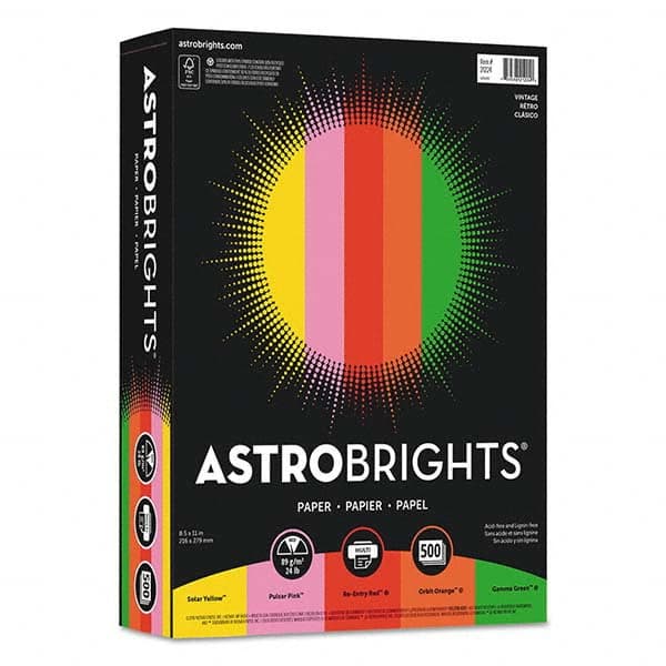 Astrobrights - Office Machine Supplies & Accessories Office Machine/Equipment Accessory Type: Copy Paper For Use With: Copiers; Inkjet Printers; Laser Printers - Makers Industrial Supply