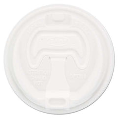 DART - Optima Reclosable Lid, 12-24 oz Foam Cups, White, 100/Bag - Makers Industrial Supply