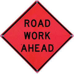 VizCon - "Men Working," 36" Wide x 36" High Vinyl Construction Roadway Sign - Makers Industrial Supply