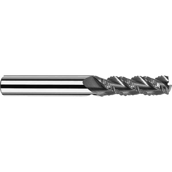 Fraisa - 3/8" Diam, 1-1/2" LOC, 3 Flute Solid Carbide Roughing Square End Mill - Makers Industrial Supply