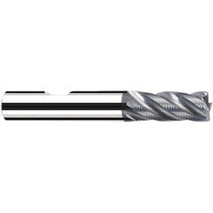 Square End Mill: 3/8'' Dia, 1'' LOC, 3/8'' Shank Dia, 3'' OAL, 4 Flutes, Solid Carbide Single End, Polychrom Finish, Spiral Flute, 38 ° Helix, Centercutting, RH Cut, RH Flute, Series SupraCarb