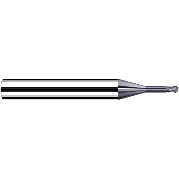 Fraisa - 0.5mm Diam, 3.6mm LOC, 2 Flute Solid Carbide Ball End Mill - Makers Industrial Supply