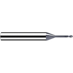 Fraisa - 0.6mm Diam, 0.6mm LOC, 2 Flute Solid Carbide Ball End Mill - Makers Industrial Supply