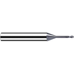 Fraisa - 0.2mm Diam, 0.2mm LOC, 2 Flute Solid Carbide Ball End Mill - Makers Industrial Supply