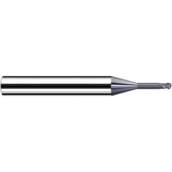 Fraisa - 0.6mm Diam, 3.6mm LOC, 2 Flute Solid Carbide Ball End Mill - Makers Industrial Supply