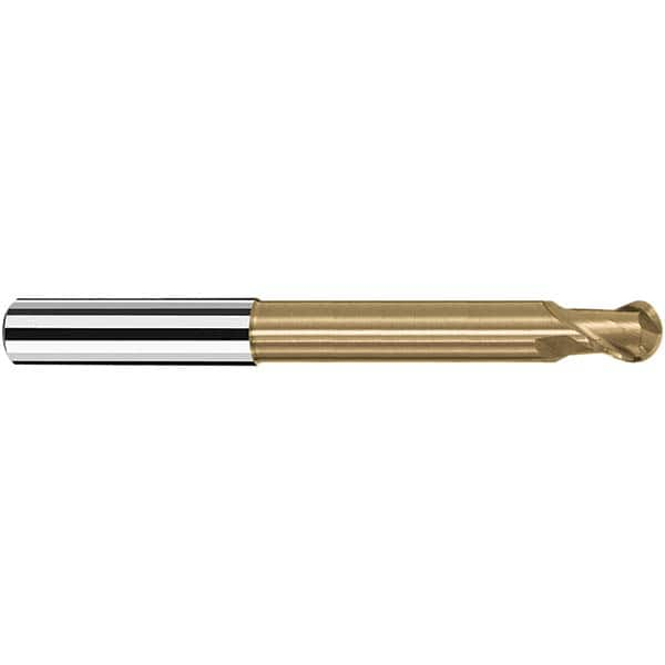 Fraisa - 2mm Diam, 3mm LOC, 2 Flute Solid Carbide Ball End Mill - Makers Industrial Supply