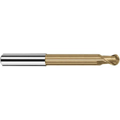 Fraisa - 10mm Diam, 11mm LOC, 2 Flute Solid Carbide Ball End Mill - Makers Industrial Supply