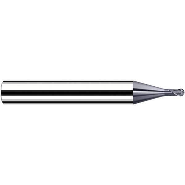 Fraisa - 0.5mm Diam, 3.6mm LOC, 2 Flute Solid Carbide Ball End Mill - Makers Industrial Supply