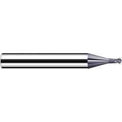 Fraisa - 0.8mm Diam, 3.6mm LOC, 2 Flute Solid Carbide Ball End Mill - Makers Industrial Supply