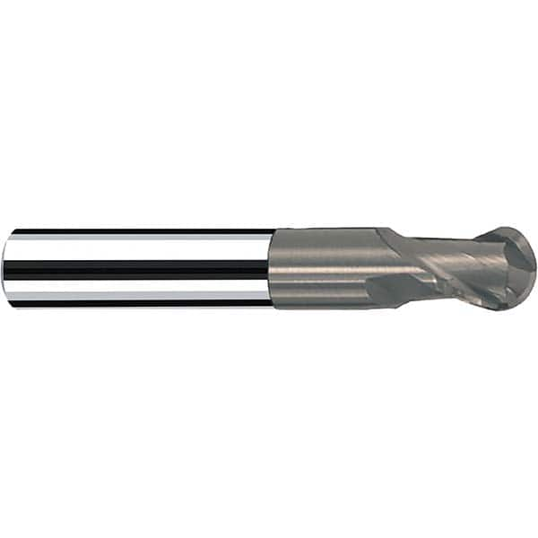 Fraisa - 3/8" Diam, 3/8" LOC, 2 Flute Solid Carbide Ball End Mill - Exact Industrial Supply