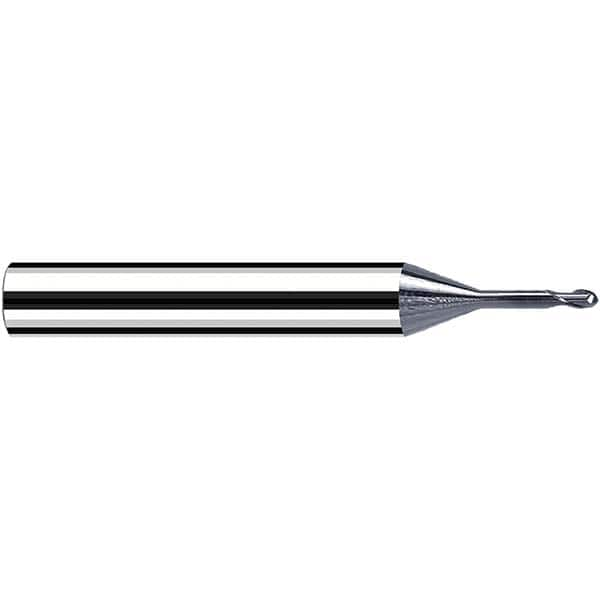 Fraisa - 2mm Diam, 2mm LOC, 2 Flute Solid Carbide Ball End Mill - Makers Industrial Supply