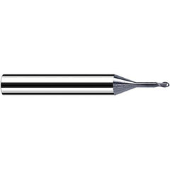 Fraisa - 0.2mm Diam, 0.2mm LOC, 2 Flute Solid Carbide Ball End Mill - Makers Industrial Supply