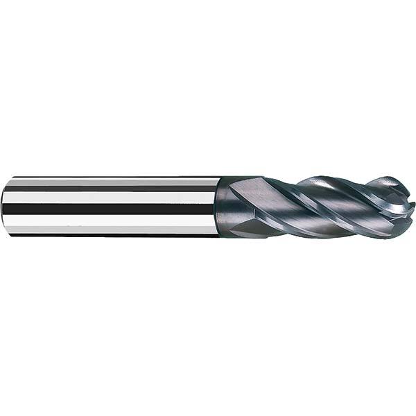 Fraisa - 1/2" Diam, 1-1/4" LOC, 4 Flute Solid Carbide Ball End Mill - Makers Industrial Supply