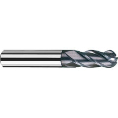 Fraisa - 1/4" Diam, 3/4" LOC, 4 Flute Solid Carbide Ball End Mill - Makers Industrial Supply