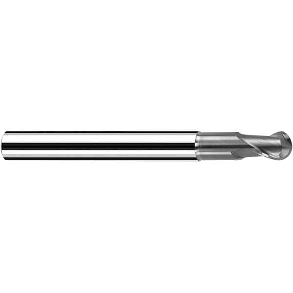 Fraisa - 3/8" Diam, 3/8" LOC, 2 Flute Solid Carbide Ball End Mill - Makers Industrial Supply