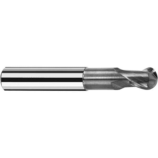 Fraisa - 16mm Diam, 17mm LOC, 2 Flute Solid Carbide Ball End Mill - Makers Industrial Supply