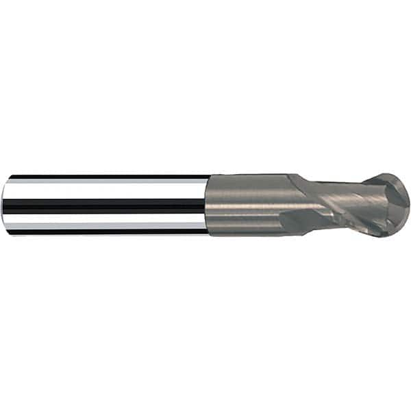 Fraisa - 1/8" Diam, 1/8" LOC, 2 Flute Solid Carbide Ball End Mill - Makers Industrial Supply