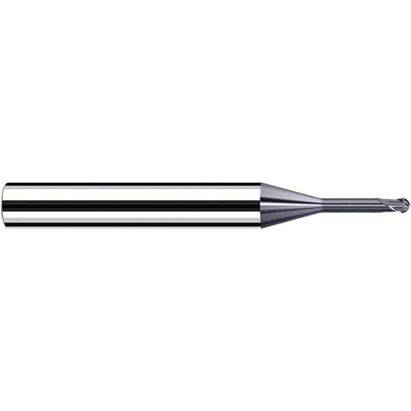 Fraisa - 1mm Diam, 3.6mm LOC, 2 Flute Solid Carbide Ball End Mill - Makers Industrial Supply