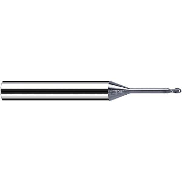 Fraisa - 1.2mm Diam, 1.2mm LOC, 2 Flute Solid Carbide Ball End Mill - Makers Industrial Supply