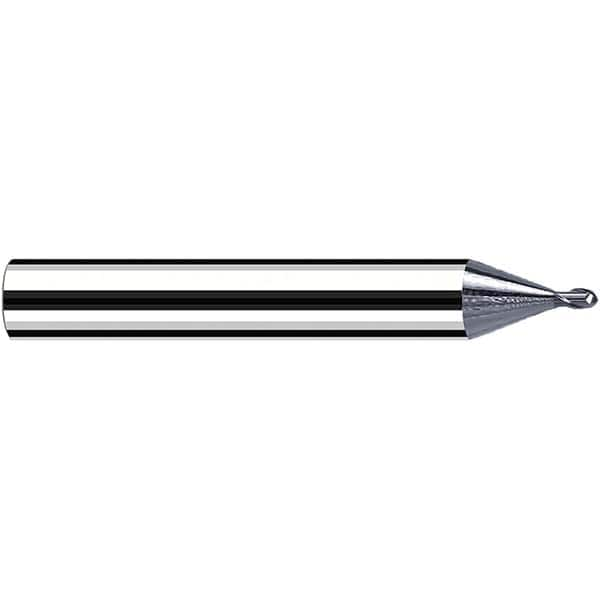 Fraisa - 0.2mm Diam, 0.2mm LOC, 2 Flute Solid Carbide Ball End Mill - Makers Industrial Supply