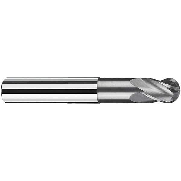 Fraisa - 3mm Diam, 4mm LOC, 4 Flute Solid Carbide Ball End Mill - Makers Industrial Supply