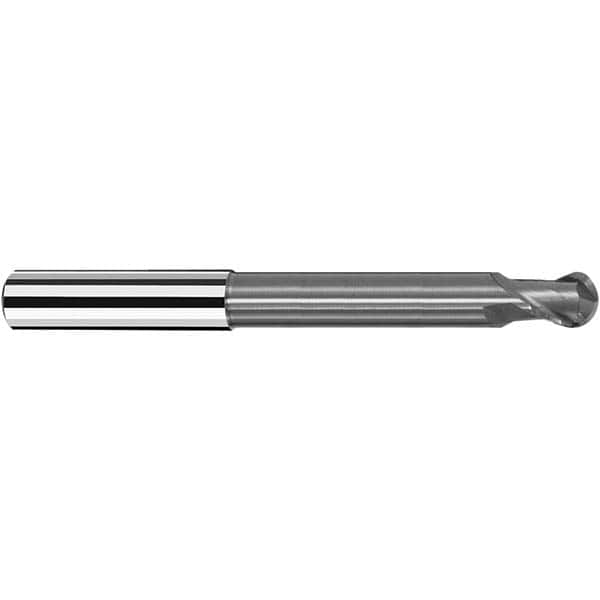 Fraisa - 10mm Diam, 11mm LOC, 2 Flute Solid Carbide Ball End Mill - Makers Industrial Supply