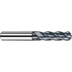 Fraisa - 3/8" Diam, 1-1/2" LOC, 4 Flute Solid Carbide Ball End Mill - Makers Industrial Supply