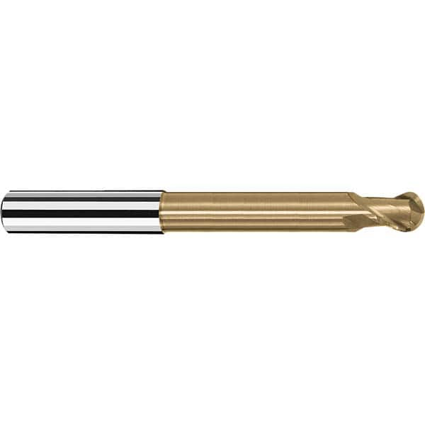 Fraisa - 1/4" Diam, 1/4" LOC, 2 Flute Solid Carbide Ball End Mill - Makers Industrial Supply