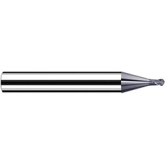 Fraisa - 0.4mm Diam, 3.6mm LOC, 2 Flute Solid Carbide Ball End Mill - Makers Industrial Supply