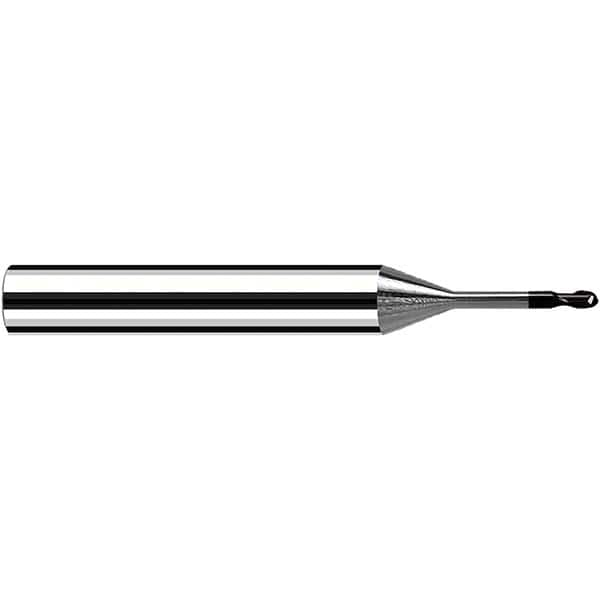 Fraisa - 4mm Diam, 4mm LOC, 2 Flute Solid Carbide Ball End Mill - Makers Industrial Supply